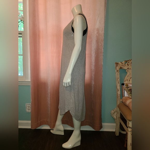 PrAna Gray Stripe Hemp Blend Tank Dress Size Small - Picture 3 of 7